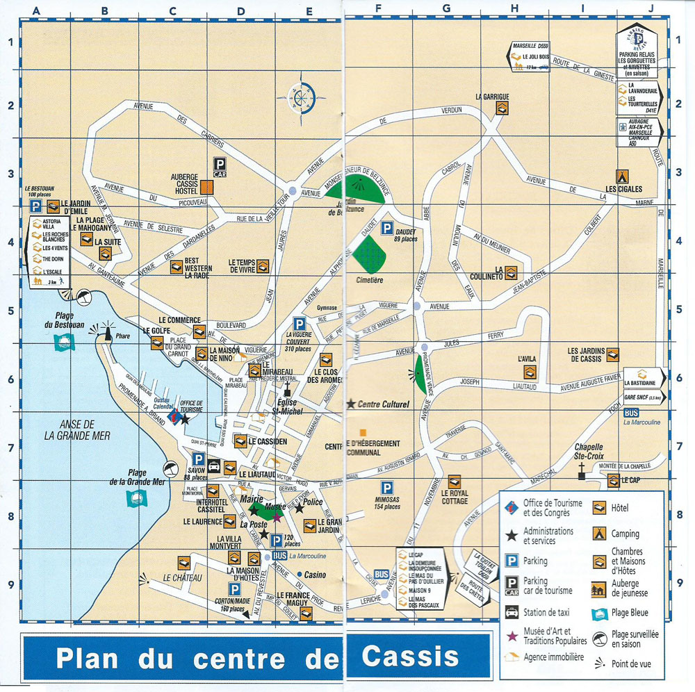 Plan du centre de Cassis